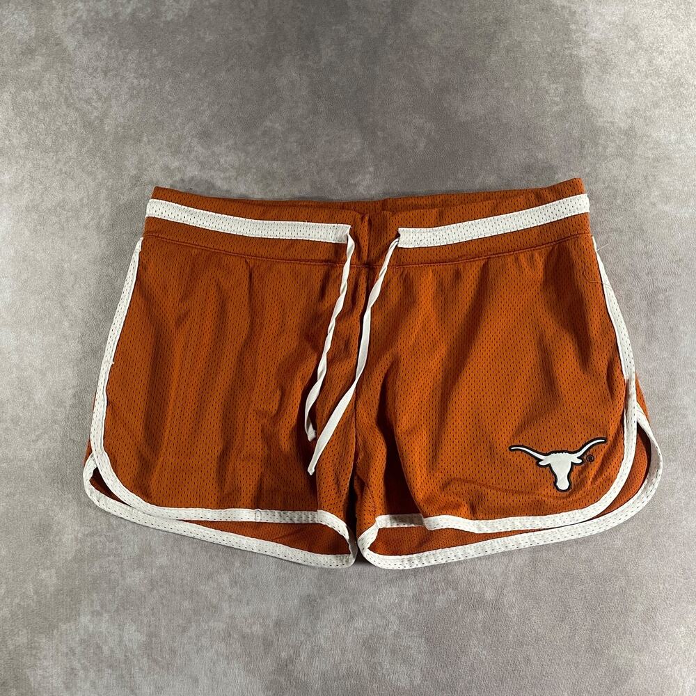 Vintage Women's Texas Longhorns Mesh Athletic Shorts Burnt Orange Size Large